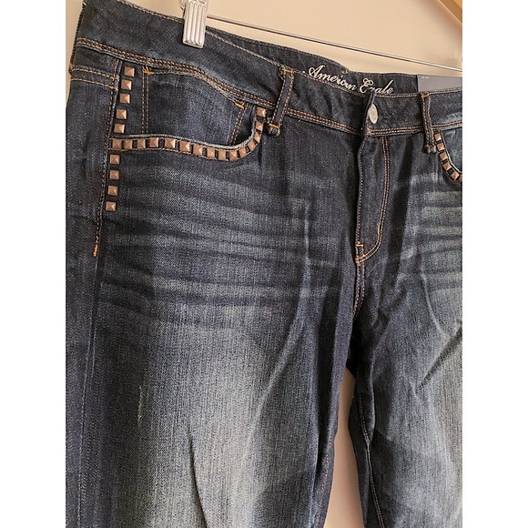 NWT American Eagle Outfitters Slouchy Skinny Relaxed Rise Stretch Denim - 14R - Picture 3 of 8